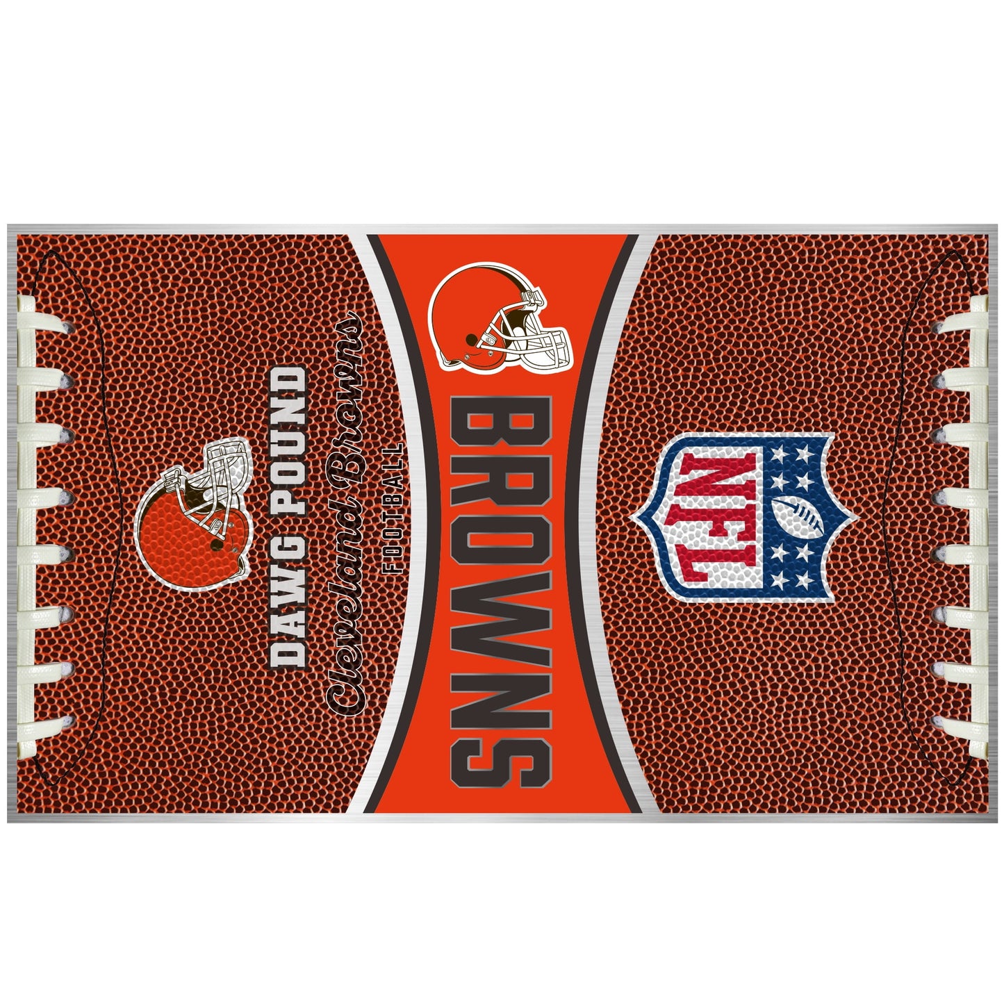 Cleveland Browns 18 ounce vacuum insulated stainless steel team tumbler with Gameball graphic wrap