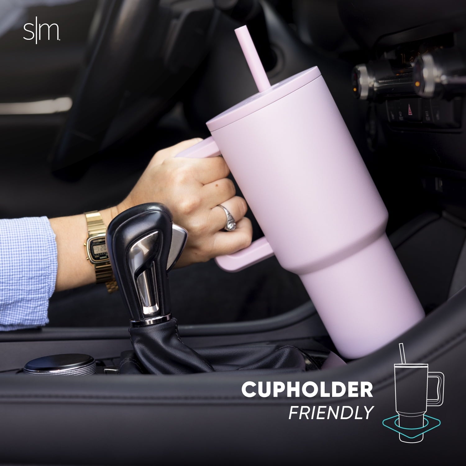 Simple Modern 30 fl oz Insulated Stainless Steel Trek Tumbler with Straw Lid | 80s Mix