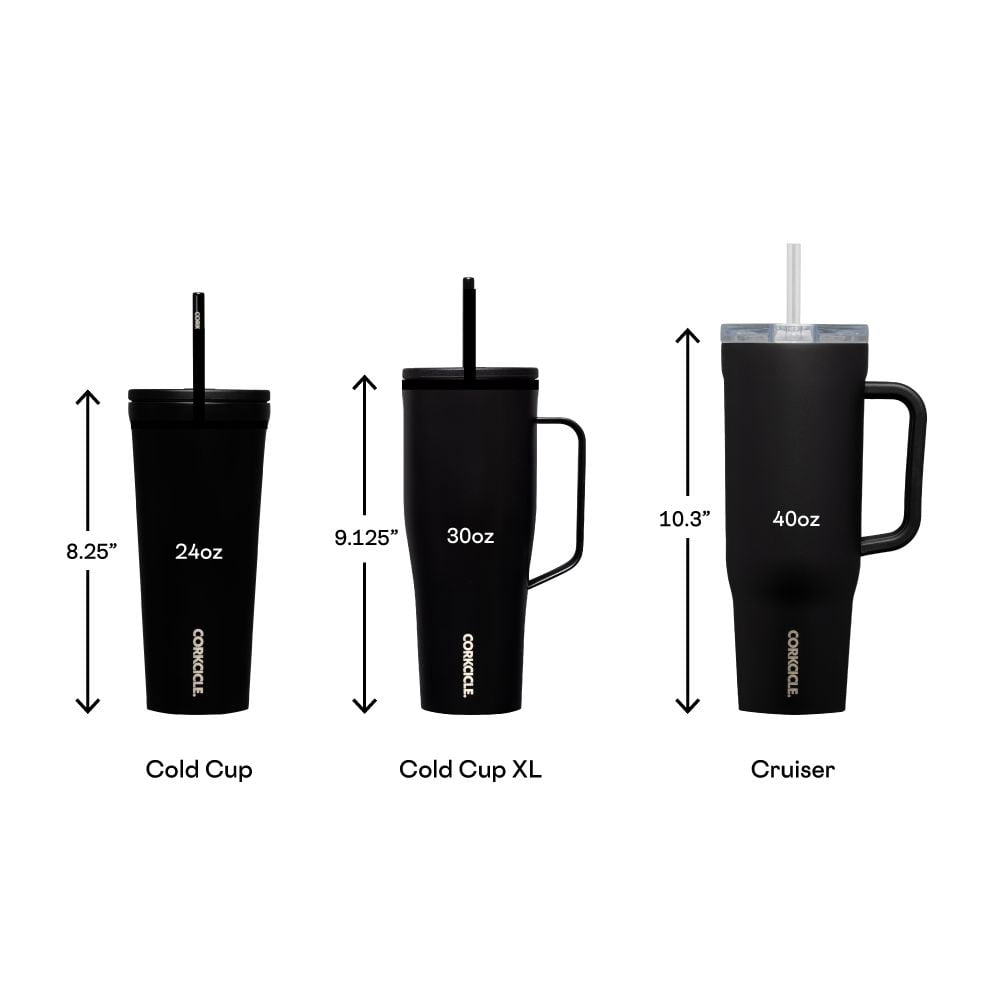 Corkcicle Cruiser Insulated Tumbler with Handle and Straw, Dragonfly, 40 oz – Reusable Water Bottle Keeps Beverages Cold for 20 Hours, Hot for 9 Hours – Cupholder Friendly, Spill Proof Tumbler