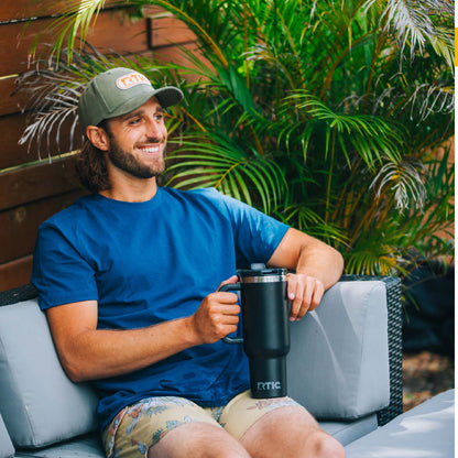 RTIC 30 oz Ceramic Lined Road Trip Tumbler, Leak-Resistant Straw Lid, Christmas, Holiday, Mistletoe