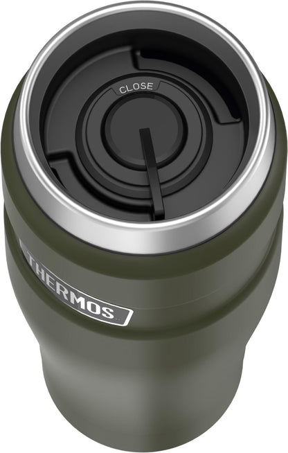 Thermos Stainless King Vacuum Insulated Stainless Steel Tumbler, 16oz, Matte Army Green