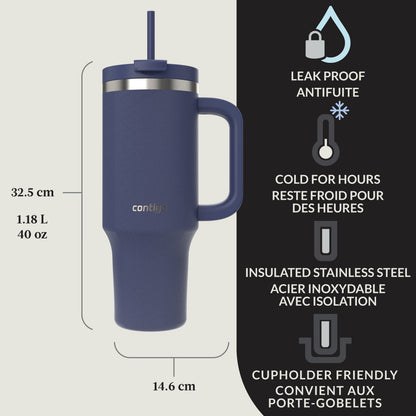 Contigo Streeterville Tumbler 40oz Indgo Blue Powder