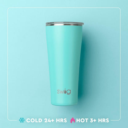 Swig Life 22oz Tumbler | Insulated Stainless Steel Travel Tumbler | Aqua