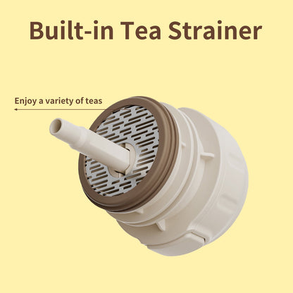 HOLOHOLO Stainless Steel Insulated Tumbler with Flip Straw and Handle 2-in-1 Tumbler 30oz Yellow Water Bottle for Daily Use