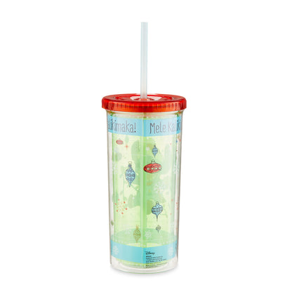 Lilo and Stitch Holiday Sweater Pattern Plastic Tall Cold Cup, 20 oz, 1 pack