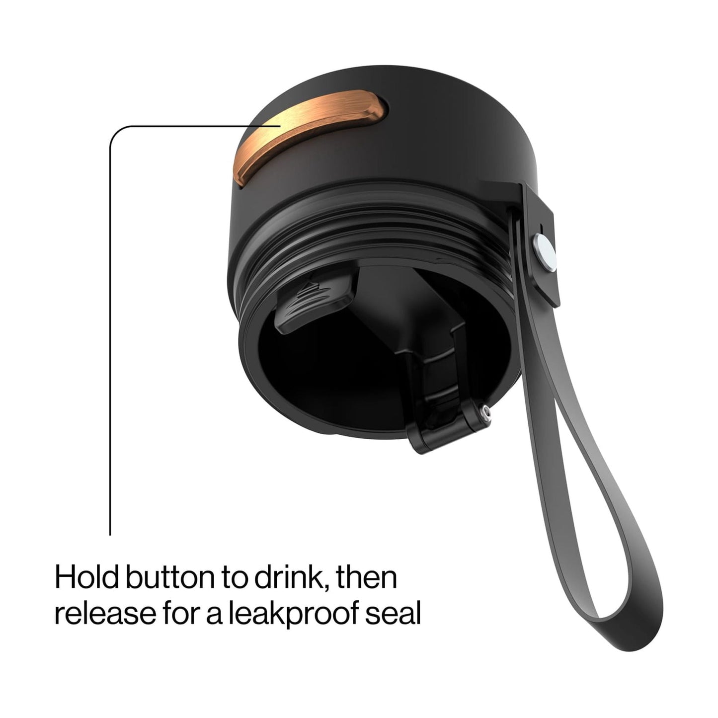 Contigo 24 oz Stainless Steel Leak-Proof Insulated Water Bottle with Carry Strap, Black/Bronze