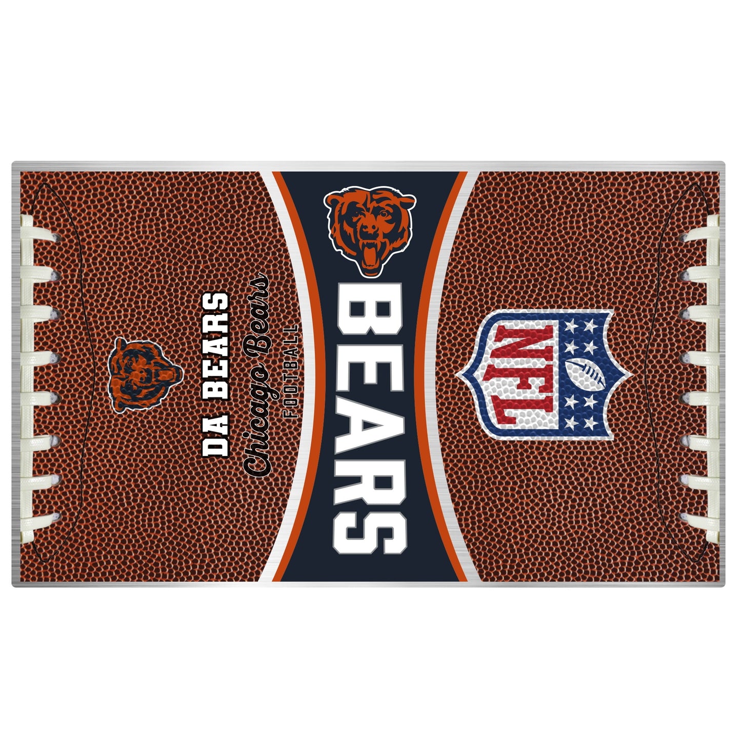Chicago Bears 32 ounce vacuum insulated stainless steel tumbler with Gameball graphic