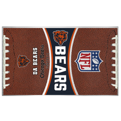 Chicago Bears 32 ounce vacuum insulated stainless steel tumbler with Gameball graphic