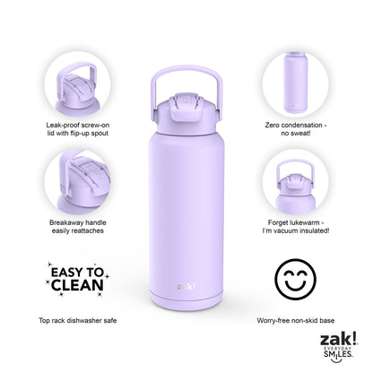 Zak! Liberty Stainless Steel Double Wall Insulated Tumbler 32 oz. Lavender (2598-X030)