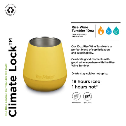 Klean Kanteen - Rise 10oz Wine Tumbler Old Gold