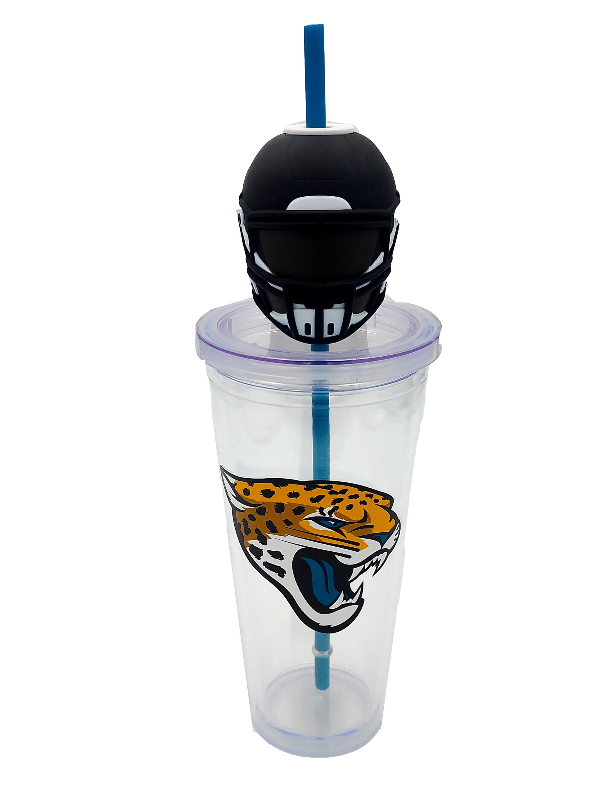 NFL Jacksonville Jaguars Acrylic Tumbler with Team Color Straw and Team Mascot Lid Enclosure