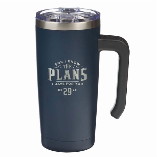 Christian Art Gifts Large Stainless Steel Vacuum Sealed Insulated Travel Mug Tumbler for Men, Women &amp; Grads: I Know , (Hardcover)