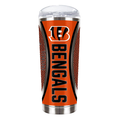 Cincinnati Bengals 18 ounce vacuum insulated stainless steel team tumbler with Gameball graphic wrap