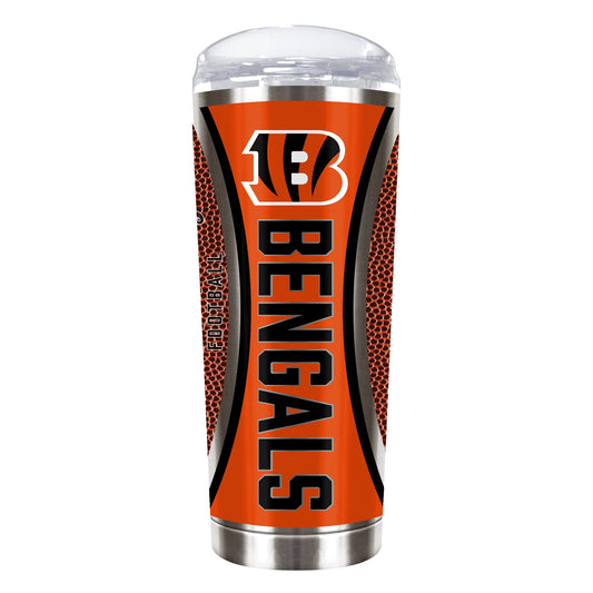 Cincinnati Bengals 18 ounce vacuum insulated stainless steel team tumbler with Gameball graphic wrap