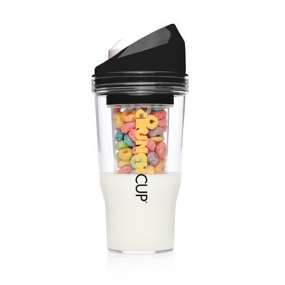 CrunchCup XL Green: Portable Plastic Cereal - Lighted Tumbler