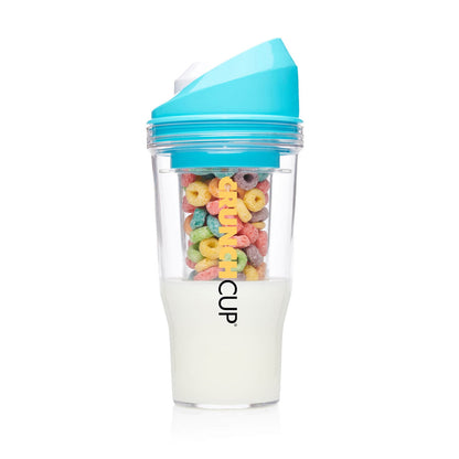 CrunchCup XL Green: Portable Plastic Cereal - Lighted Tumbler
