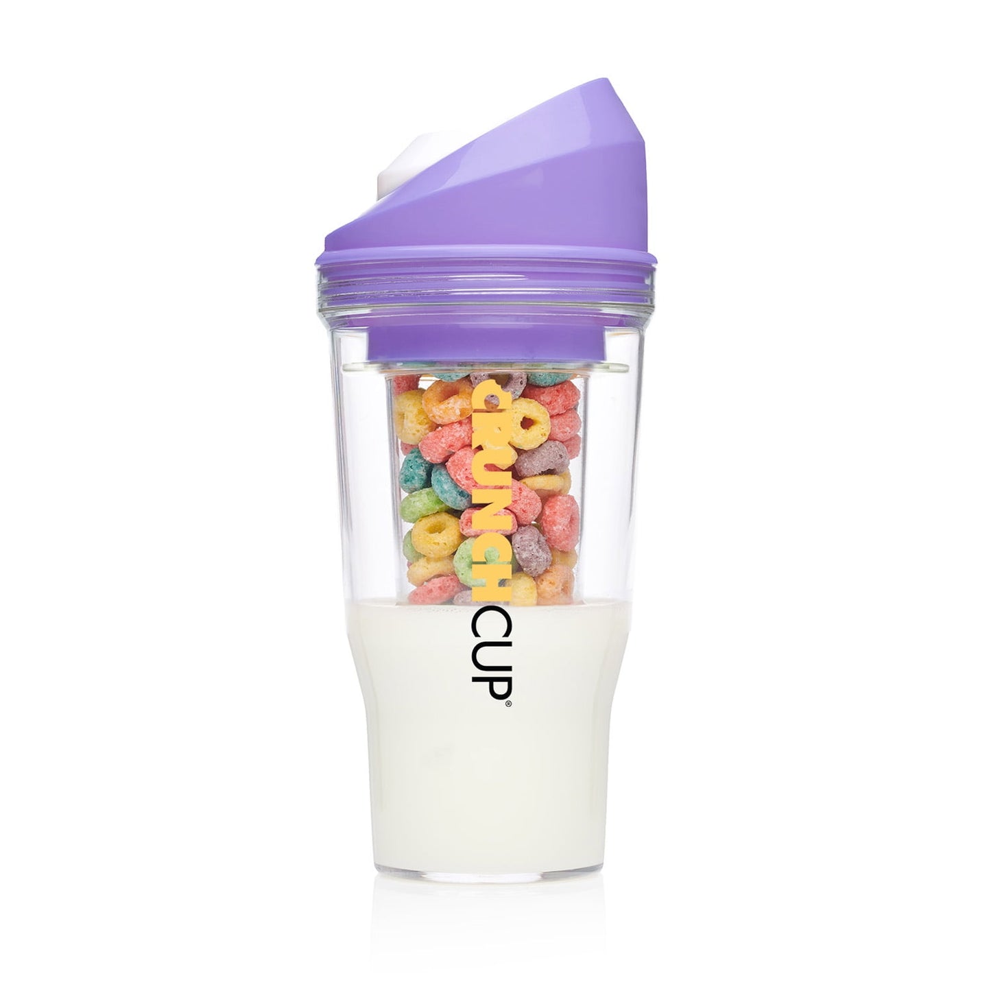 CrunchCup XL Green: Portable Plastic Cereal - Lighted Tumbler