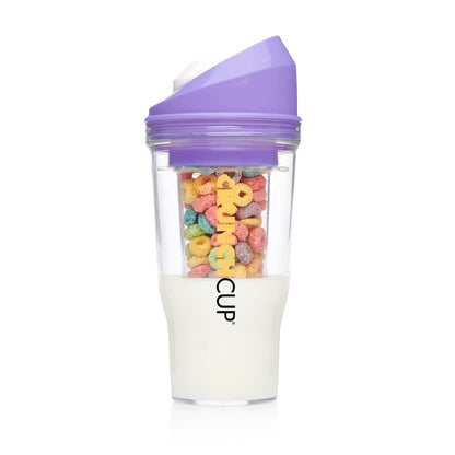 CrunchCup XL Green: Portable Plastic Cereal - Lighted Tumbler