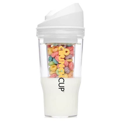 CrunchCup XL Green: Portable Plastic Cereal - Lighted Tumbler