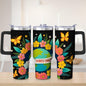 Floral Butterfly Earth Vibes Stainless Steel - Lighted Tumbler