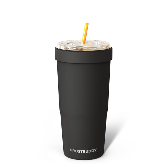 Frostbuddy | To Go Buddy - 30 oz Stainless Steel Vacuum Insulated Tumbler Cup - thermal cups for hot and cold drinks - stainless steel Tumbler Dunkin Cup (Black)