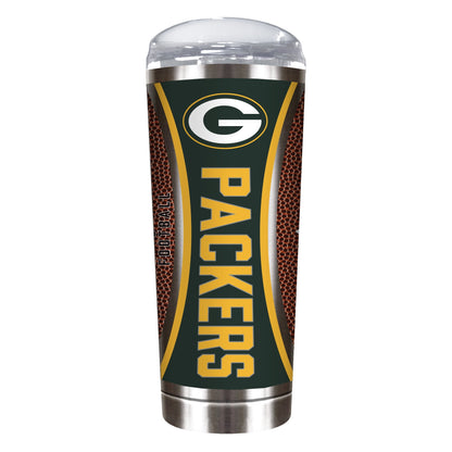 Green Bay Packers 18 ounce vacuum insulated stainless steel team tumbler with Gameball graphic wrap