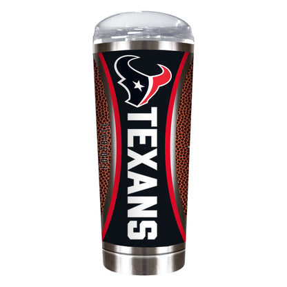 Houston Texans 18 ounce vacuum insulated stainless steel team tumbler with Gameball graphic wrap