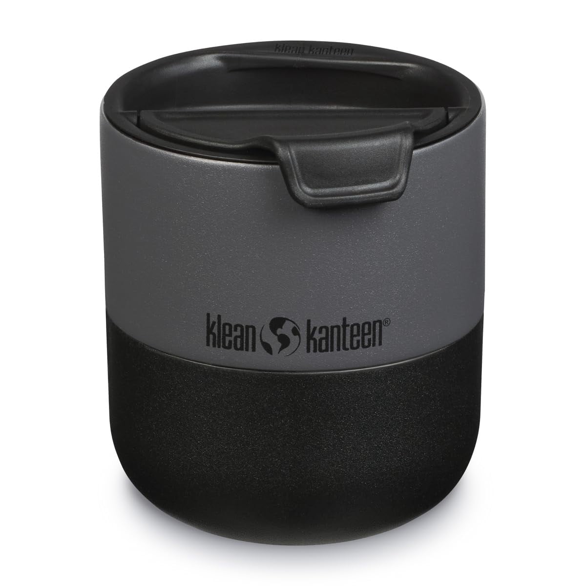 Klean Kanteen Rise Lowball Tumbler - Dishwasher-Safe Stainless Steel Tumbler for Hot & Cold Beverages - Features Splash-Proof Flip Lid - 10 oz, Asphalt