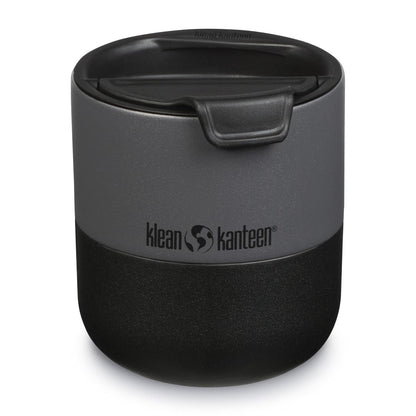 Klean Kanteen Rise Lowball Tumbler - Dishwasher-Safe Stainless Steel Tumbler for Hot & Cold Beverages - Features Splash-Proof Flip Lid - 10 oz, Asphalt