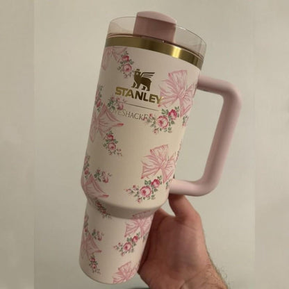Love Shack Fancy 40oz Tumbler Cup, Insulated Travel Mug Gift valentines mother day Christmas, Gift for Her, Tumblers 40oz