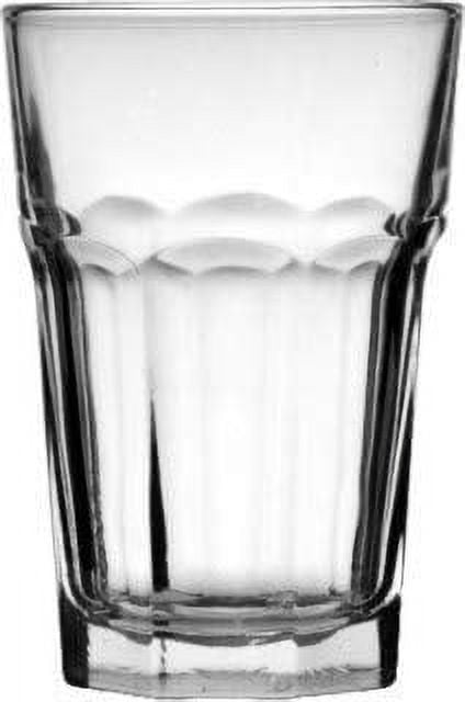 Madison - 14 Ounce Drinking Glasses | Extra Large Glasses For Water, Juice, Soda, etc.  Heavy Base Prevents Tipping  Dishwasher Safe  Set of 6 Clear Glass Tumblers  3.5 x 5.2
