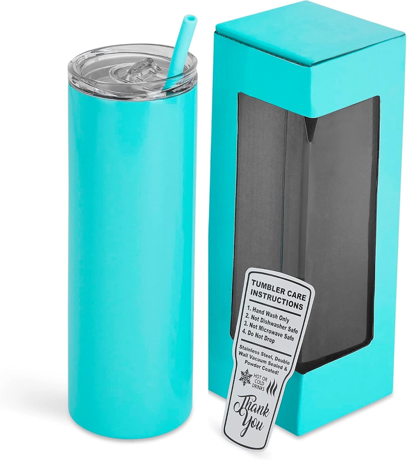 Makerflo Yellow 20 oz Skinny Powder - Lighted Tumbler