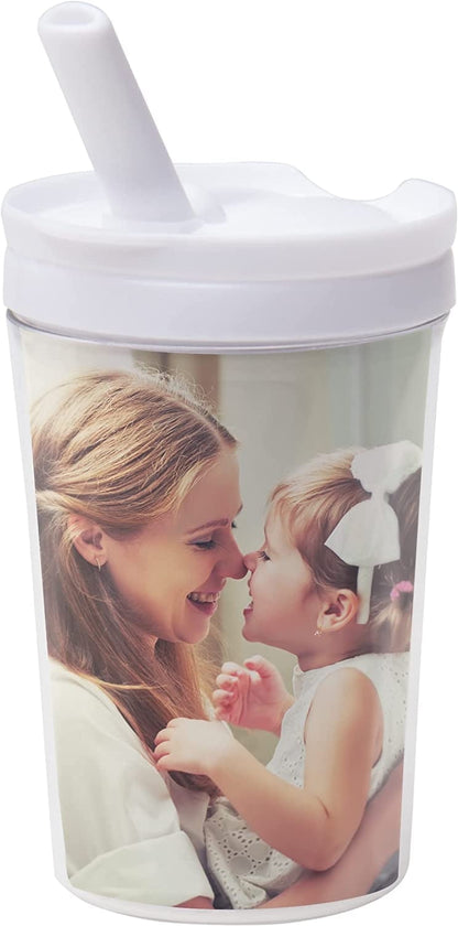 Neil Enterprises Inc. Create Your Own 8 oz. Kids Photo Tumbler with Straw - Pack of 24