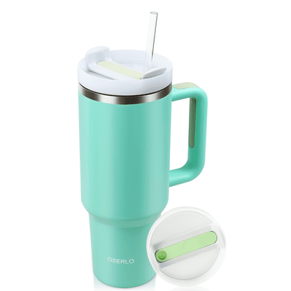 Oserlo 40 oz Travel Cup with Lid and Straw - Lighted Tumbler