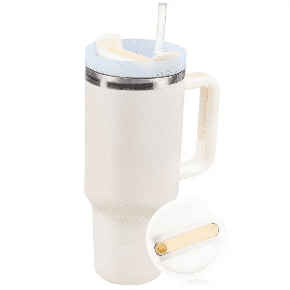 Oserlo 40 oz Travel Cup with Lid and Straw, 304 Stainless Steel Tumbler for Hot and Cold Beverages, Coffee Mug, Reusable Vacuum Cl