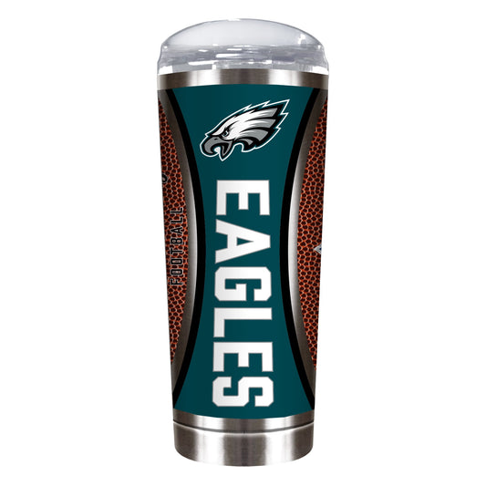 Philadelphia Eagles 18 ounce vacuum insulated stainless steel team tumbler with Gameball graphic wrap