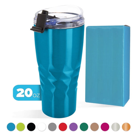 Primula Hot or Cold Thermal Travel Stainless Steel Tumbler 20 oz- Gift Box - Blue