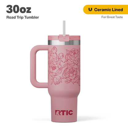 RTIC 30 oz Ceramic Lined Road Trip Tumbler - Lighted Tumbler