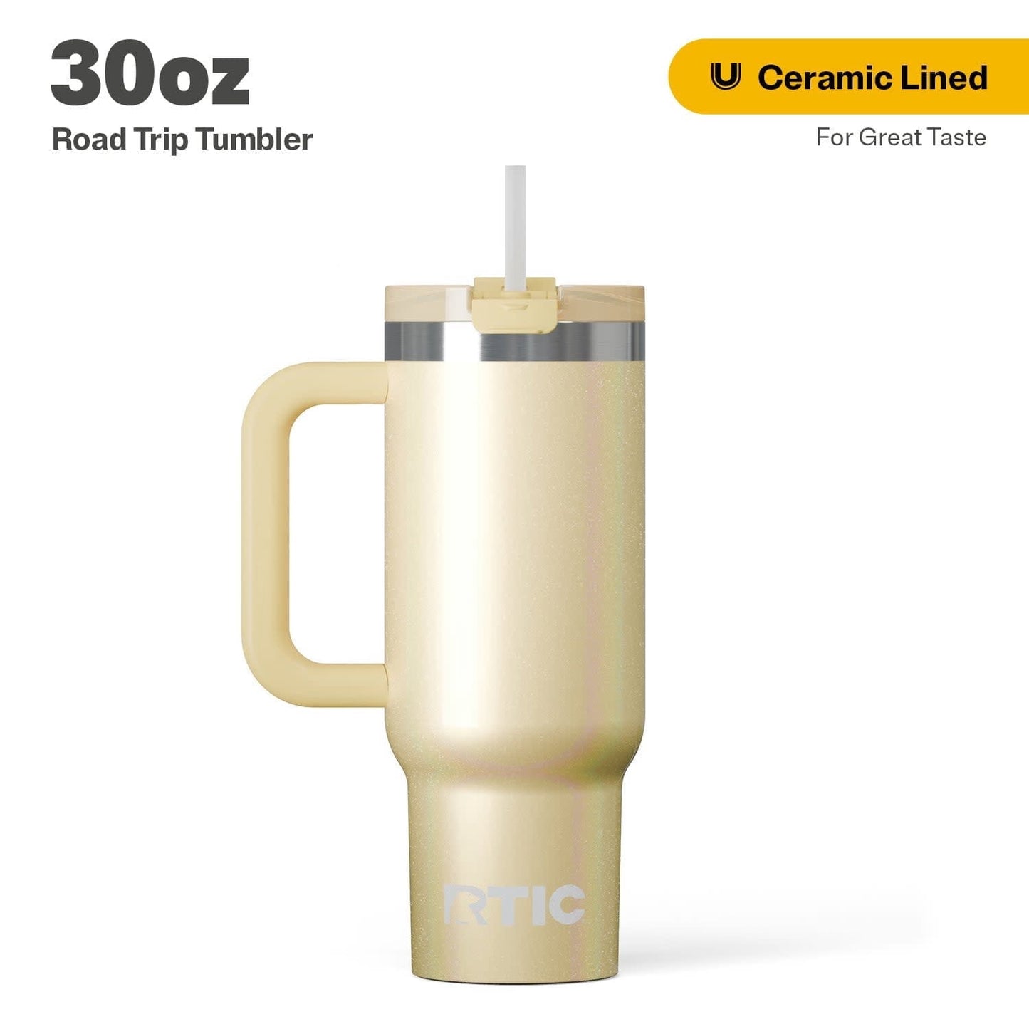 RTIC 30 oz Ceramic Lined Road Trip Tumbler - Lighted Tumbler