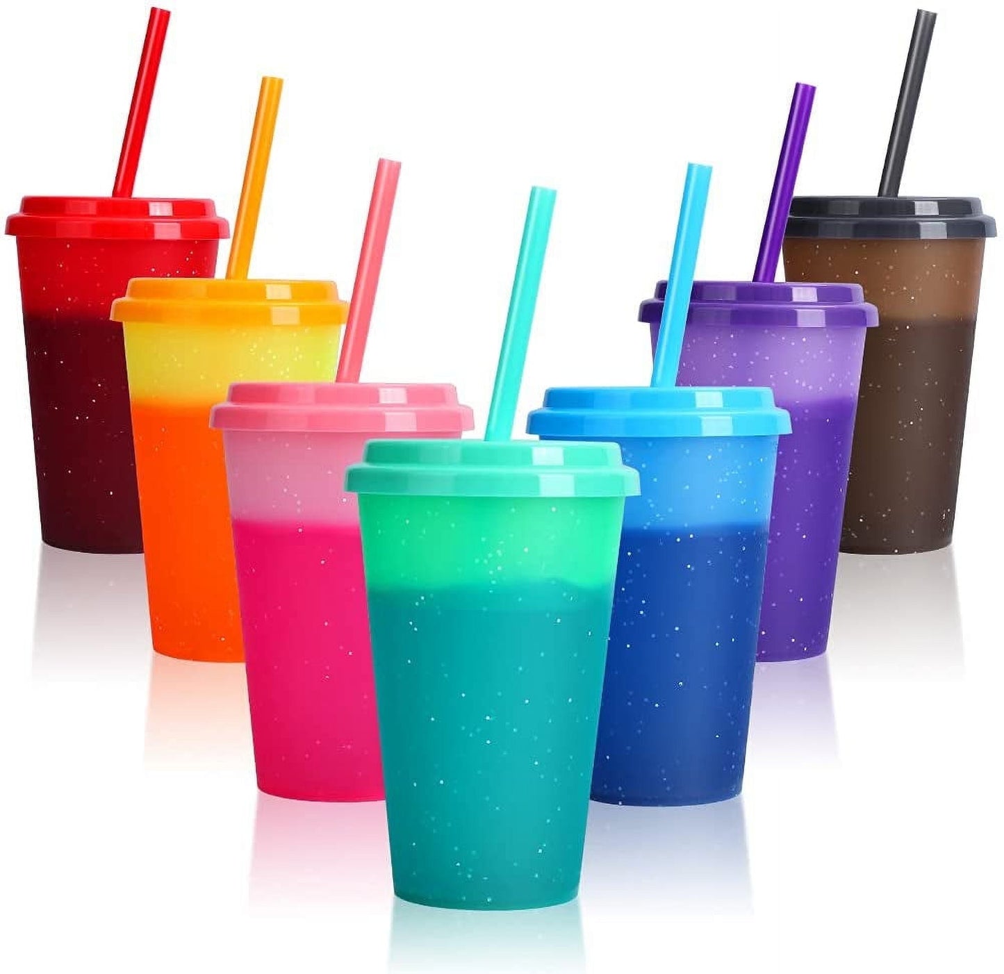 Triani Reusable Plastic Tumblers with Lids - Lighted Tumbler