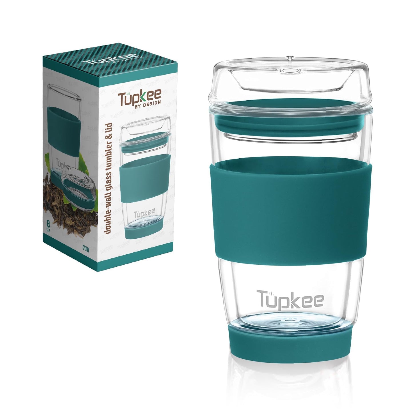 Tupkee Double Wall Glass Tumbler - 8-Ounce - Lighted Tumbler