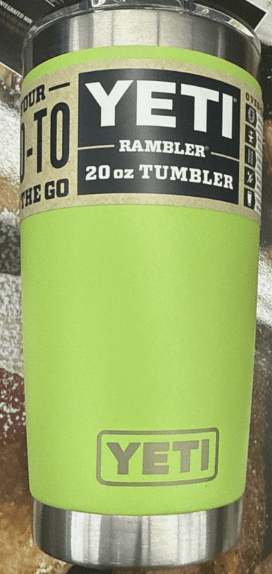 Yeti 20Oz Rambler Tumbler With Magslider Lid - Venom Green