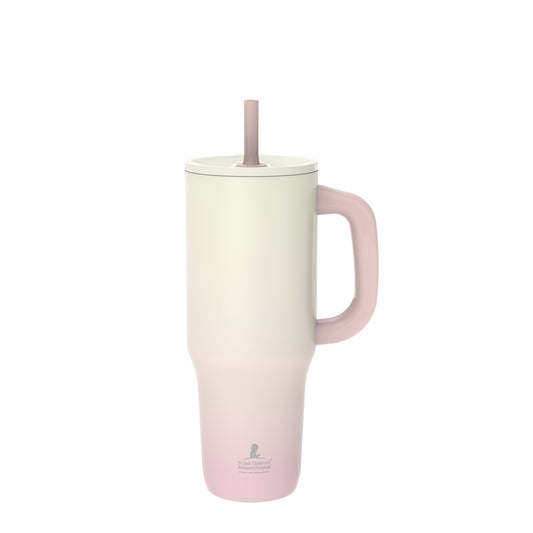 Zak Designs 40oz Stainless Steel Sutton Straw Tumbler Benefiting St. Jude Pink Ombre