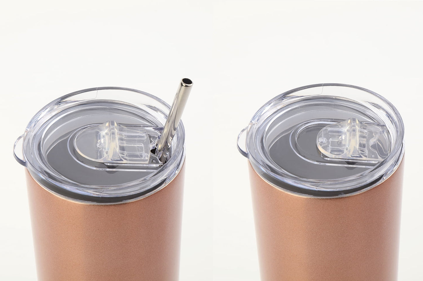 Ezprogear 34 oz Stainless Steel Slim Tumbler Double Wall Vacuum Insulated Cup with Straws (Black)