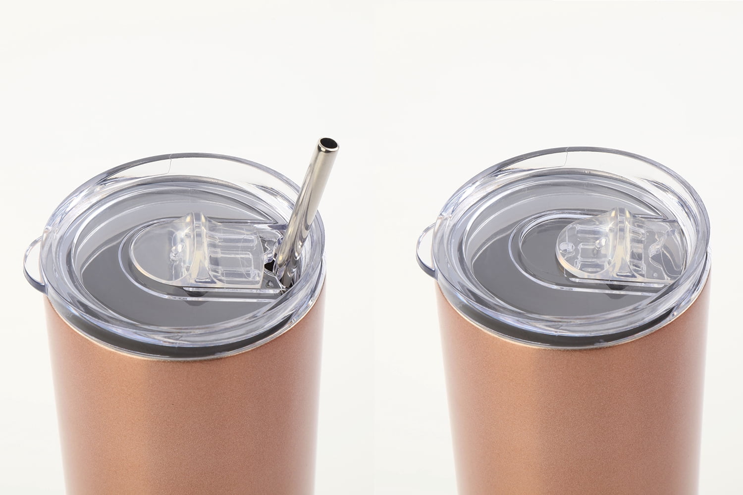 Ezprogear 34 oz Stainless Steel Slim Tumbler Double Wall Vacuum Insulated Cup with Straws (Black)