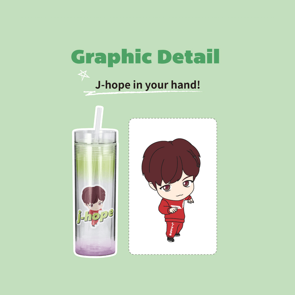 BTS TinyTAN Official Licensed BTS Product Ice Cup Tumbler 11.8 oz - J-Hope