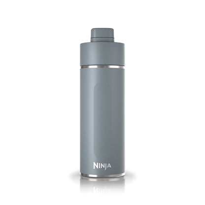 (2 pack) Ninja Thirsti 24 oz Travel Water Bottle, Stainless Steel, Leak Proof, 24 Hours Cold, Ash Gray