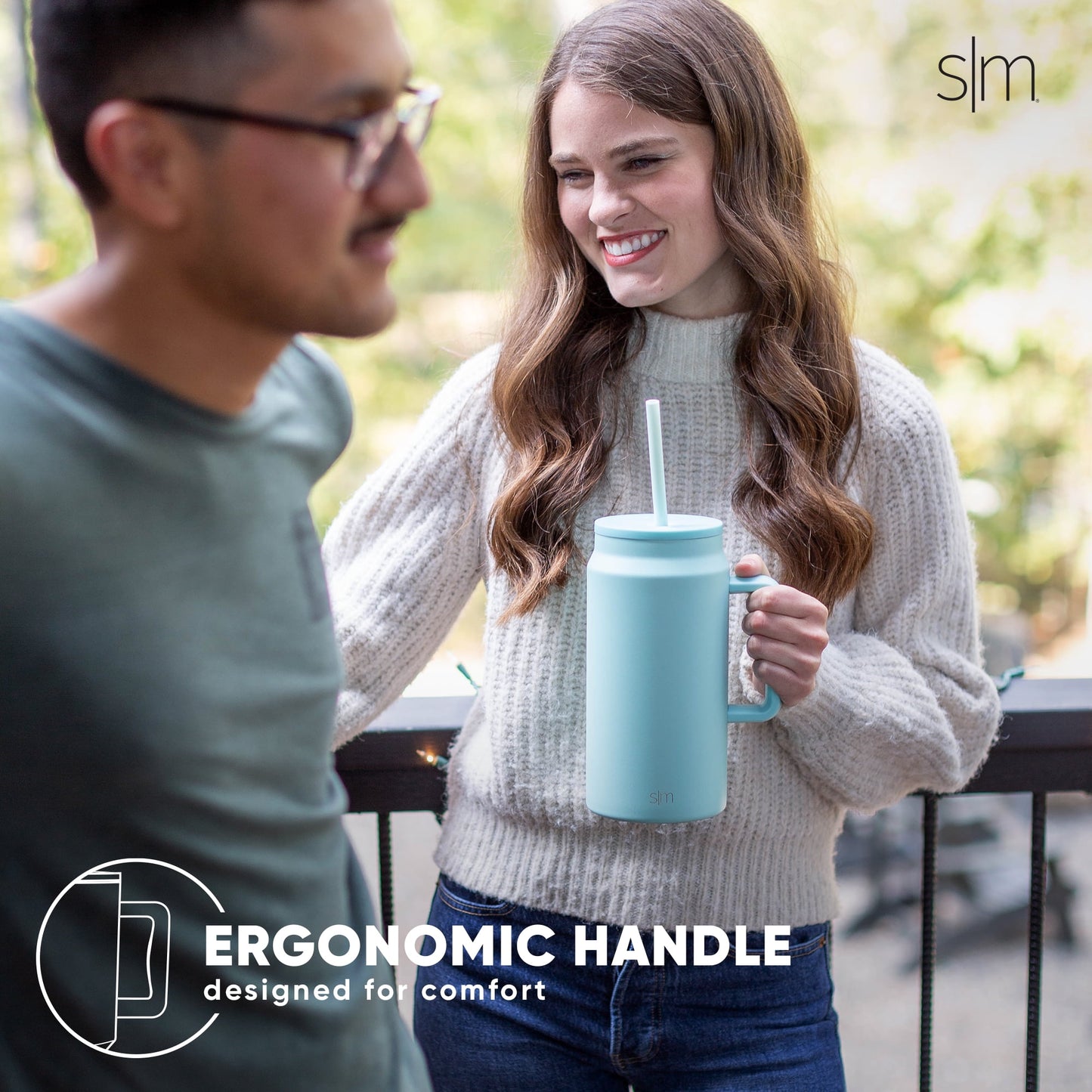 Simple Modern 50 fl oz Insulated Stainless Steel Trek Tumbler with Straw Lid | Almond Birch