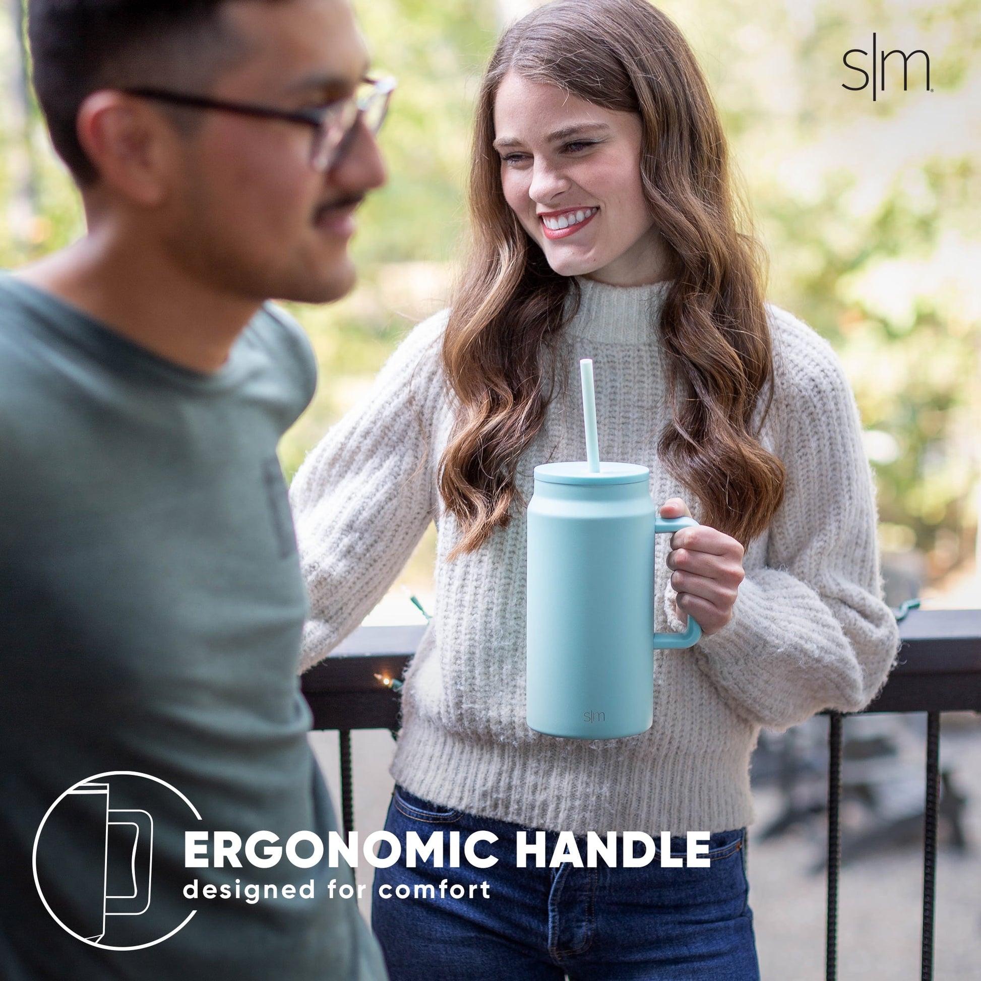 Simple Modern 50 fl oz Insulated Stainless Steel Trek Tumbler with Straw Lid | Almond Birch