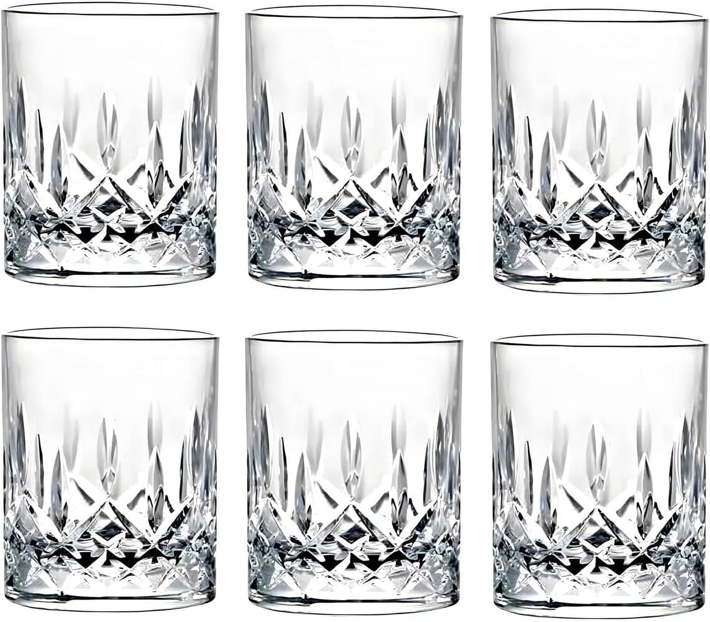 9 Oz Set of 6 Tritan Plastic Drinking Glasses Dishwasher Safe BPA Free Unbreakable Juice Glasses Acrylic Tumblers Reusable Highball Water Glasses